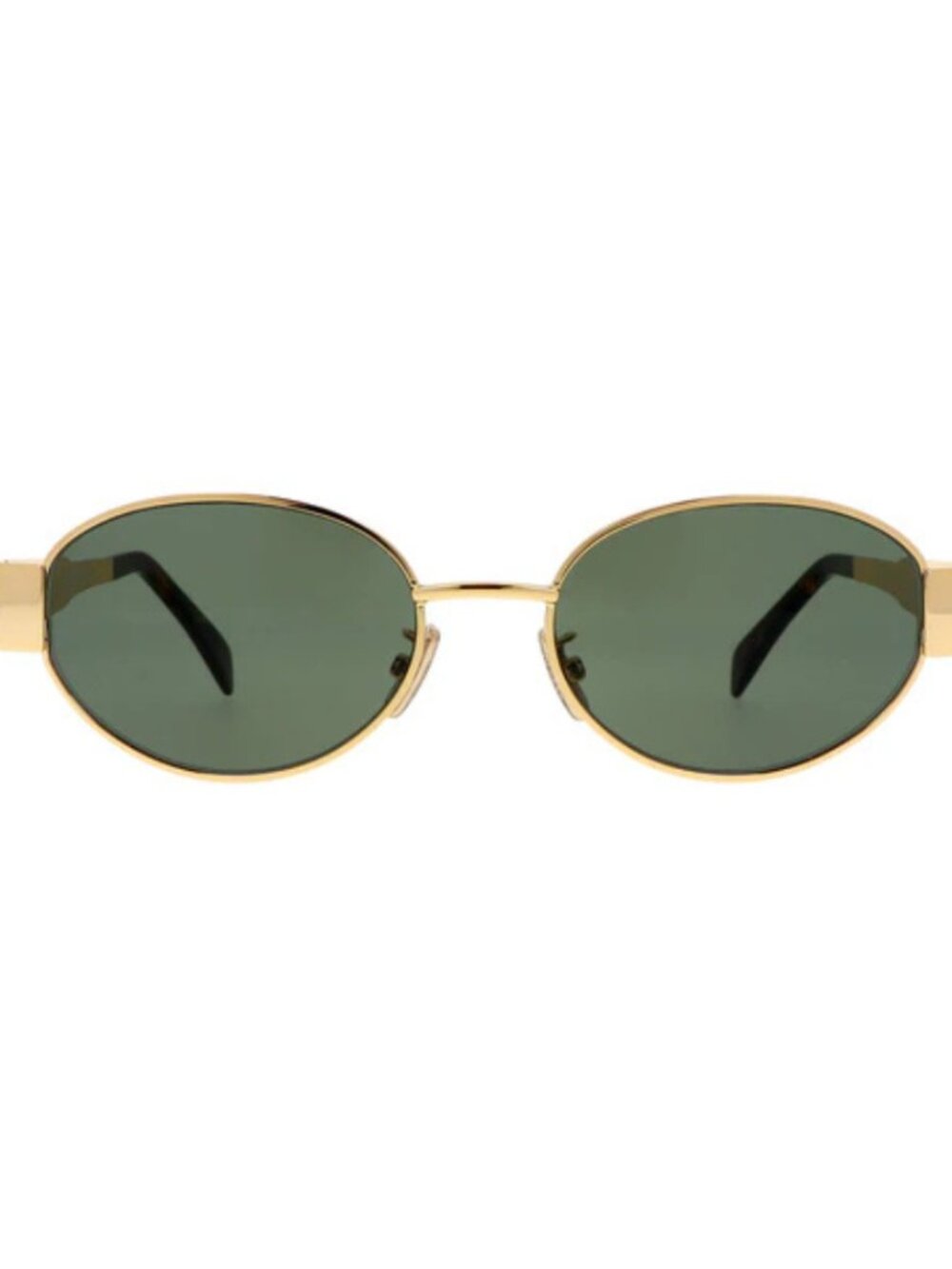Celine Triomphe 01 Oval Sunglasses CL40235U Gold Green 54-18-135